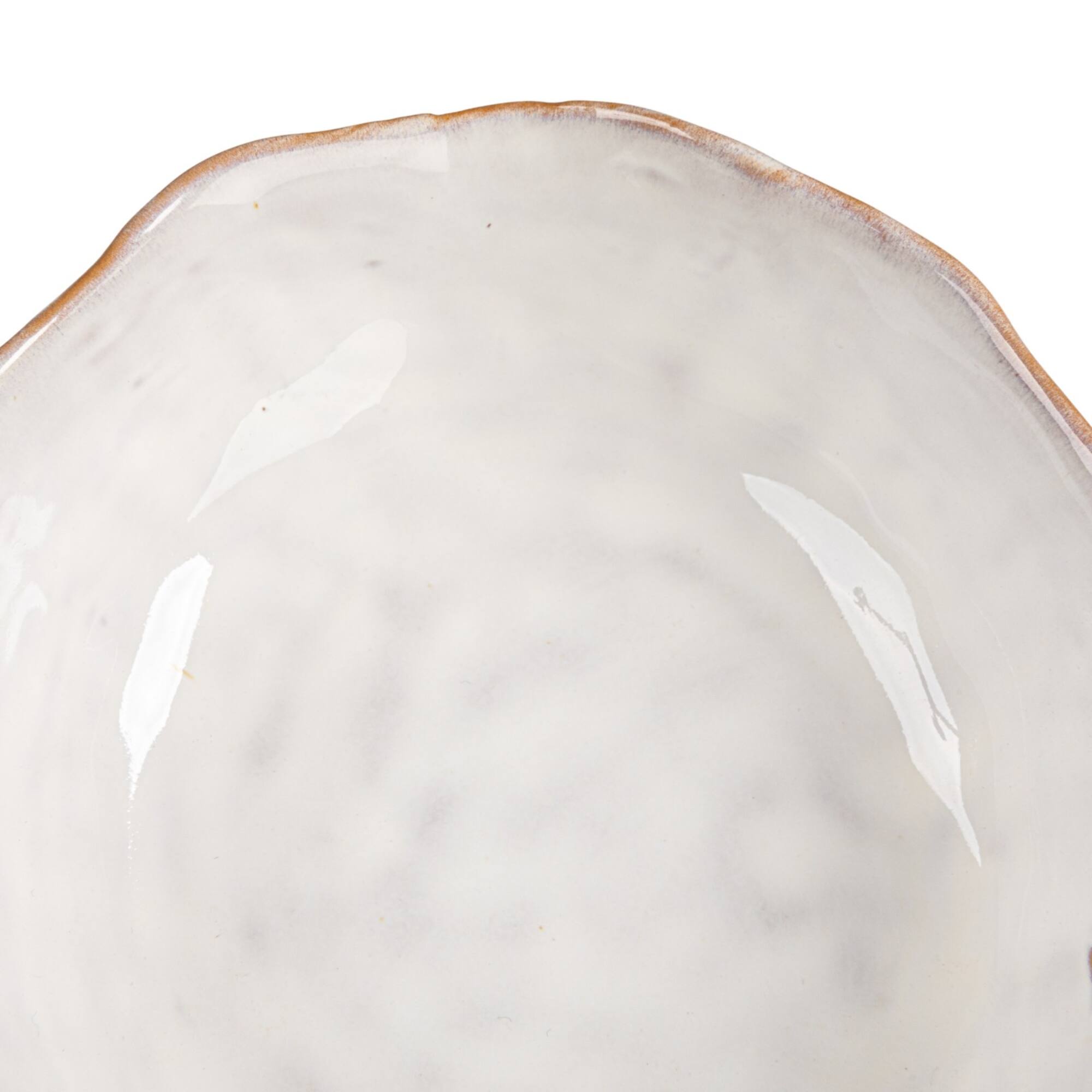 Hello Honey® 8" White Tri-Section Stoneware Dish